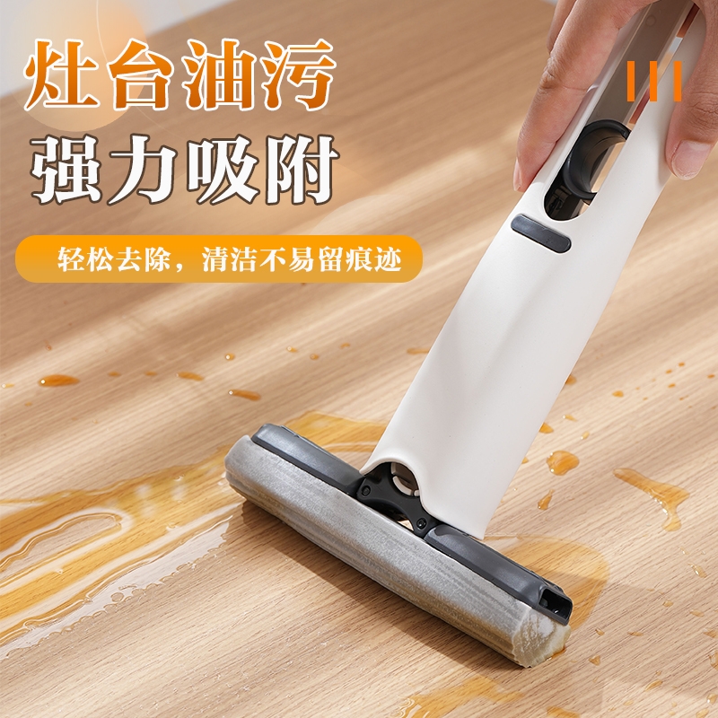 迷你小拖把海绵吸水家用桌面手持免手洗卫生间懒人擦桌神器多功能