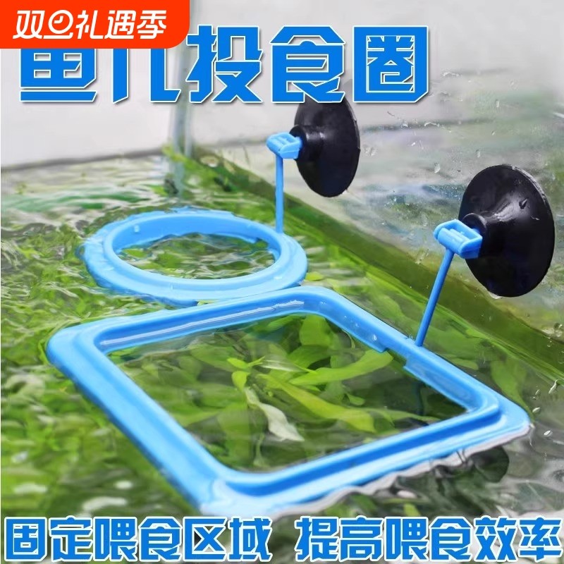 鱼缸喂食圈鱼食投喂器喂鱼投食器固定器漂浮喂食器防飘散悬浮