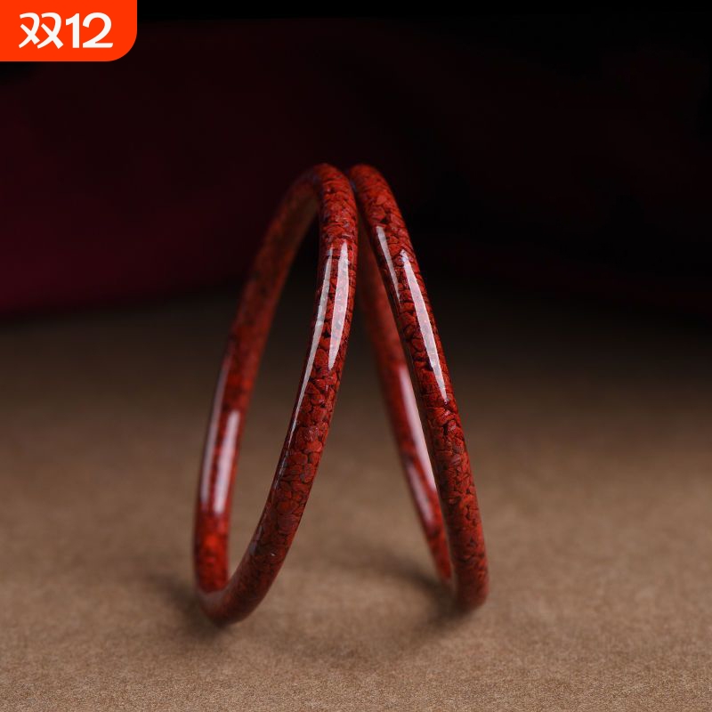 原矿朱砂手镯本命年女晶体手串镯子平安叮当镯女士母亲节礼物礼品