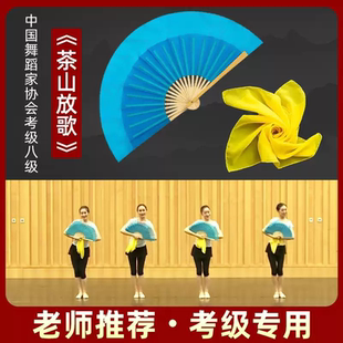 中国舞蹈家协会茶山放歌考级七八级手绢丝巾花鼓云南花灯扇子道具