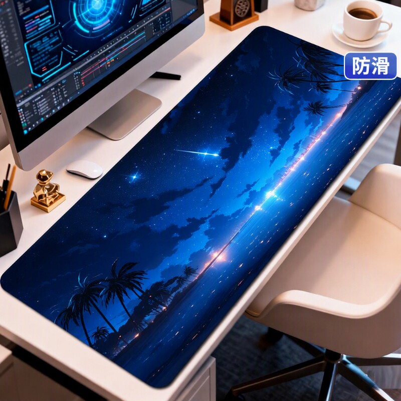 桌面鼠标垫超大号垫子游戏键盘垫桌垫办公小号家用橡胶软垫防滑