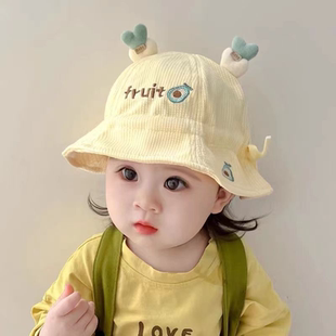 女宝宝渔夫帽男童婴幼儿春秋盆帽遮阳防晒帽 薄款 新款 婴儿帽子夏季