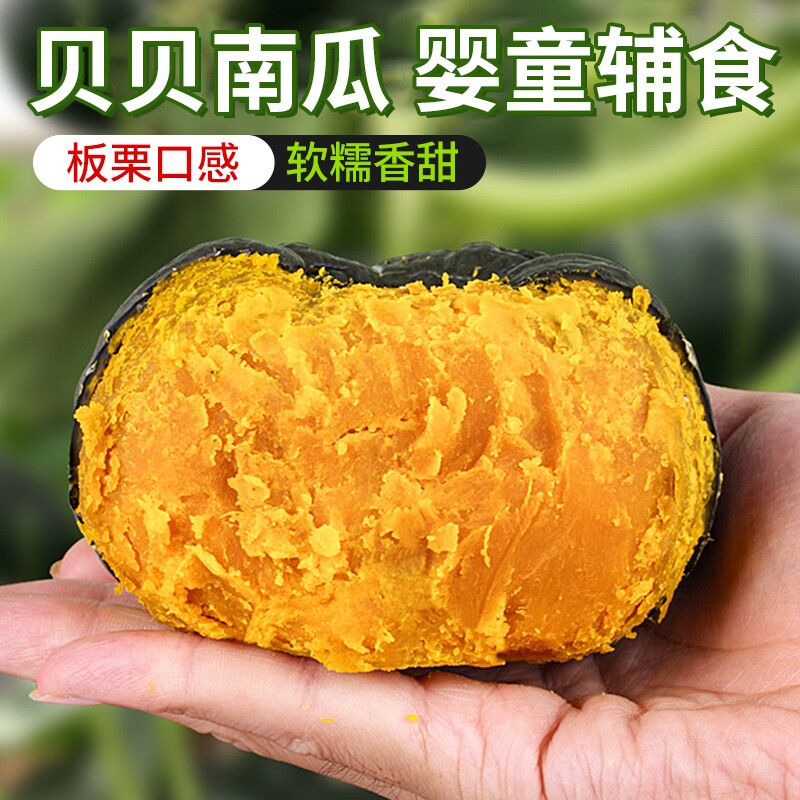 【正宗】贝贝南瓜板栗味南瓜小南瓜新鲜直发宝宝辅食老南瓜粉糯
