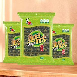 美好时光夹心海苔片袋装 寿司碎脆休闲儿童零食紫菜原味饭团海味