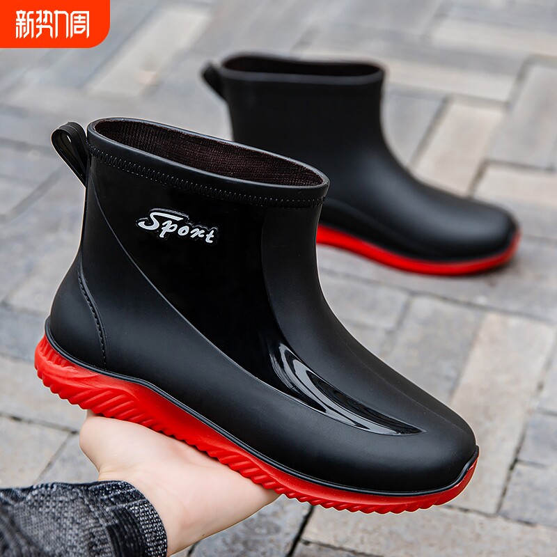 低帮雨鞋水鞋男夏季新款男士短筒胶鞋钓鱼雨鞋防滑厨房保暖洗车