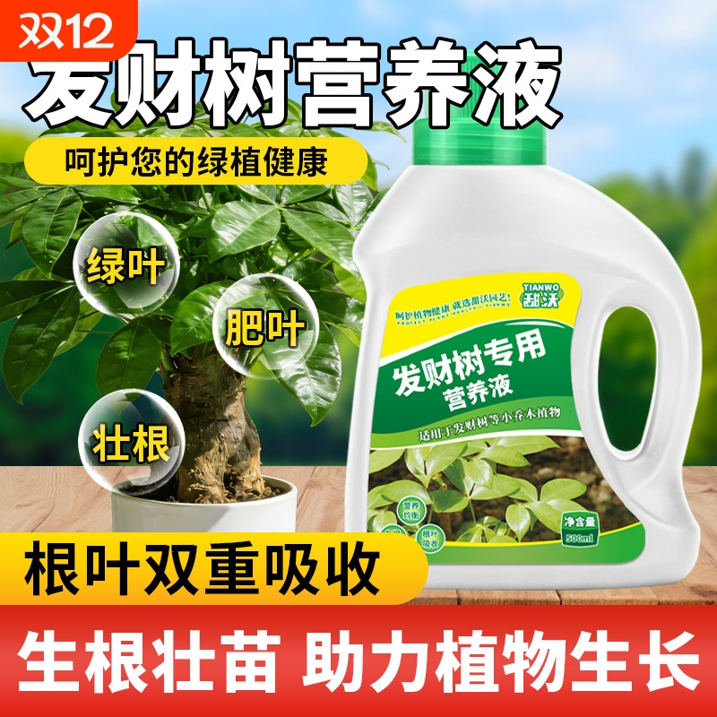 发财树营养液肥料专用肥治叶子发黄掉叶烂根室内盆栽植物花肥通用