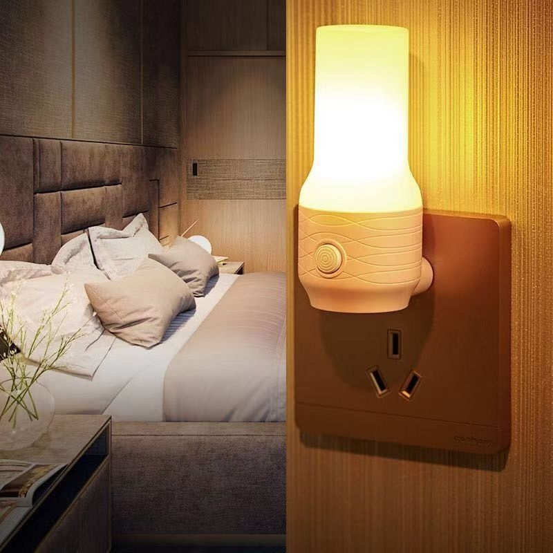 插电小夜灯卧室节能睡觉婴儿喂奶护眼照明睡眠柔光插座床头灯壁灯