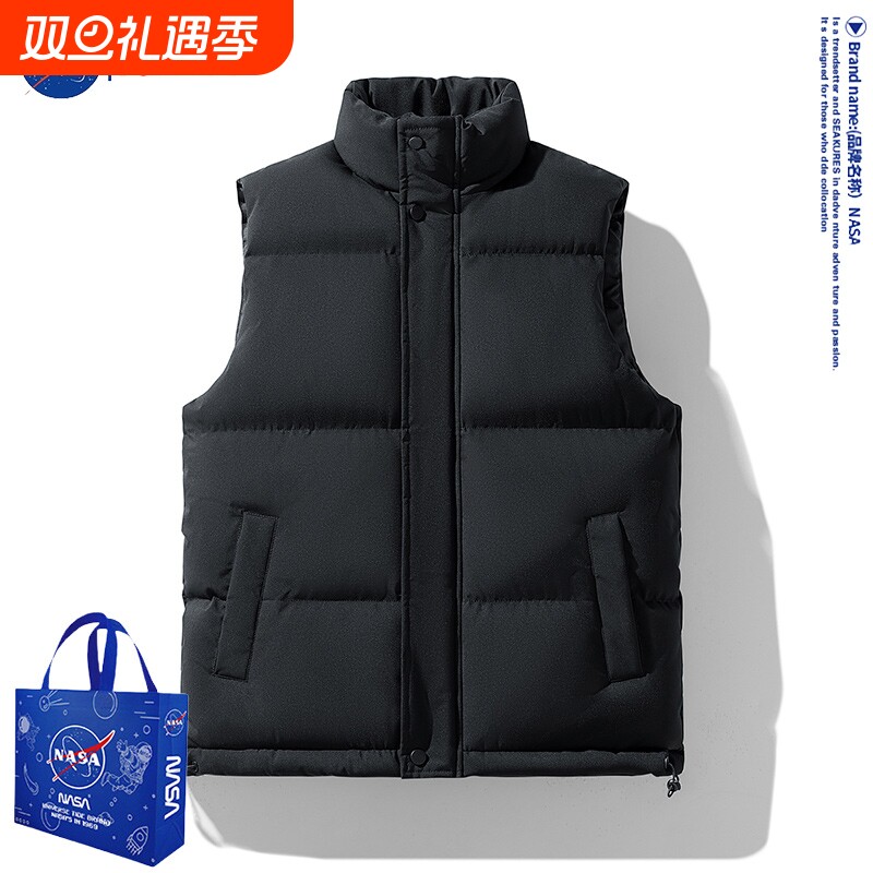 nasa男士棉马甲男女款2025新款背心秋冬季保暖加厚坎肩马夹外套男