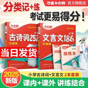 唯小白鸥星空小升初古诗词252首文言文186篇三四五六年级人教版小学生小古文语文资料教材阅读理解专项训练情境分类作文重点填空