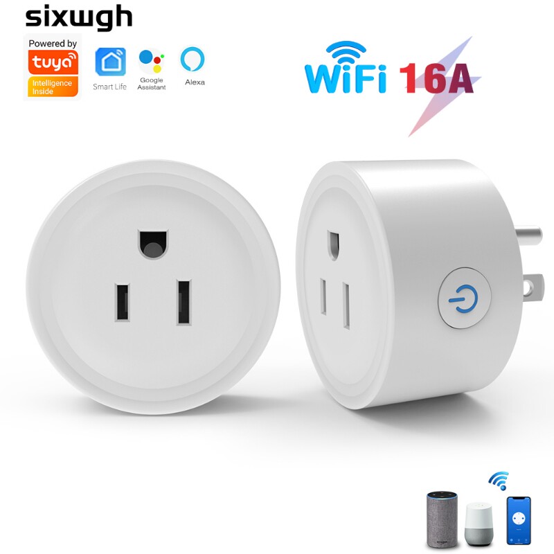美规圆插wifi智能插座10A开关语音远程控制无线电量