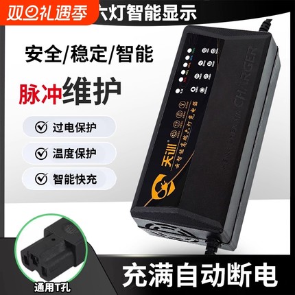 电动车电瓶充电器48v12ah60v20a72v适用于爱玛雅迪三轮铅酸石墨烯