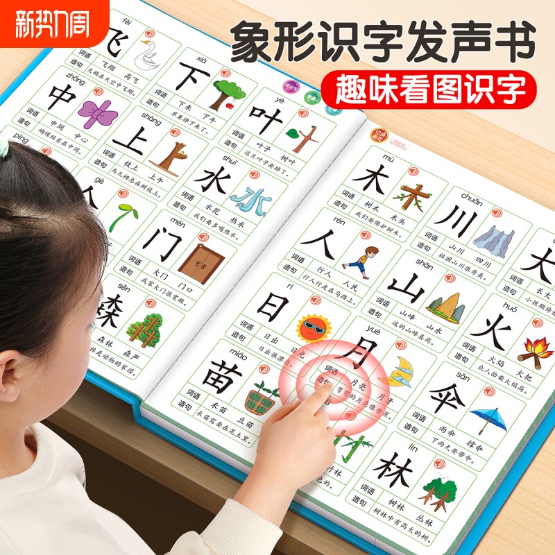 儿童识字有声书会说话的大王汉字幼儿认字发声书启蒙早教书益智点读有