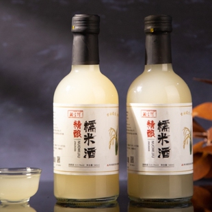 敏于行精酿糯米酒糯米甜酒6度浊酒原味米酒3瓶礼盒装微醺