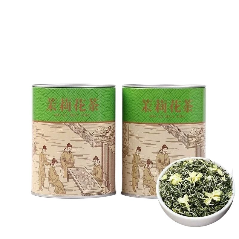 茉莉花茶新茶2026高山云雾花草茶花香四溢茉莉花茶飘雪茶叶罐装1图片