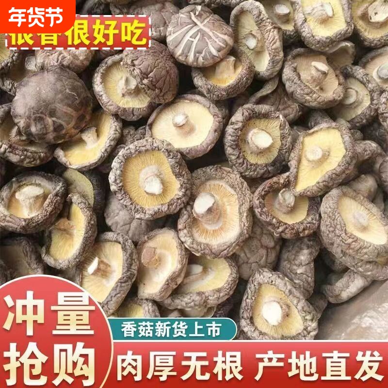 福建古田正宗农家无硫香菇冬菇蘑菇无根新出干货煲汤食材优质散装
