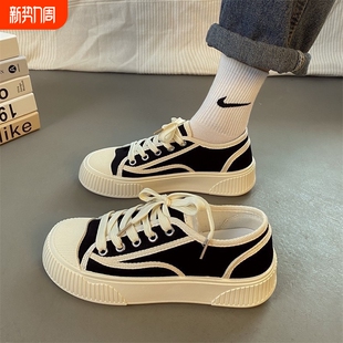 小众运动鞋 帆布鞋 运动休闲厚底透气板鞋 百搭潮春秋款 子女2026新款