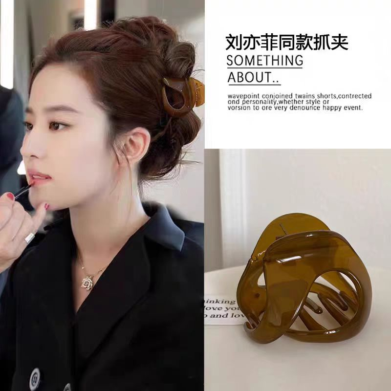 发量少抓夹女高级感气质新款后脑勺盘发发夹中号鲨鱼夹子头饰发卡