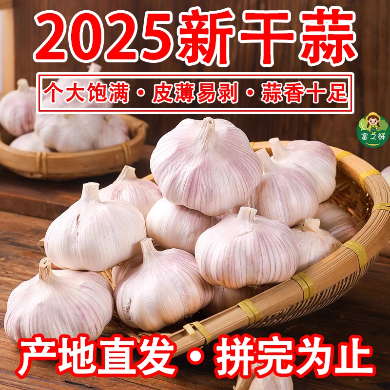【产地价】山东紫皮大蒜今年新蒜