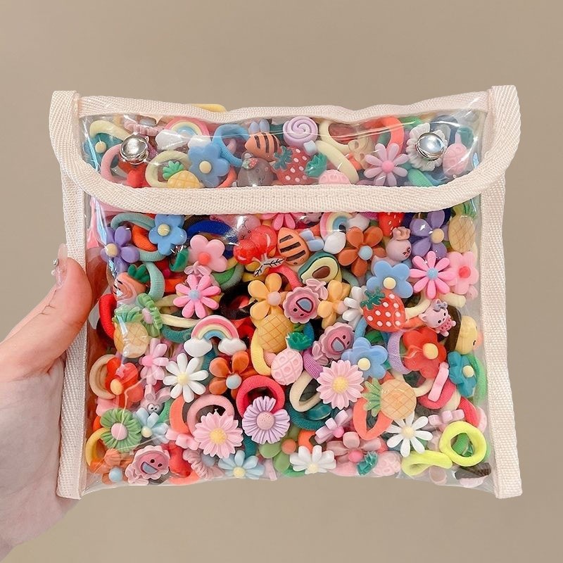 儿童皮筋不伤发小号头绳女童可爱发圈扎头高弹力耐用宝宝发绳头饰