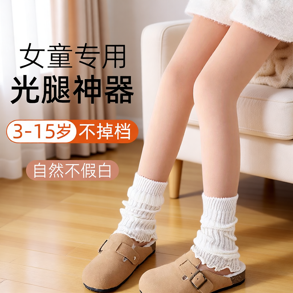 儿童光腿神器秋冬加绒加厚