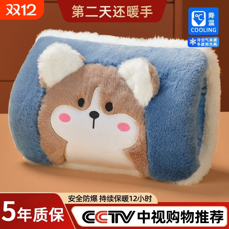 暖宝宝暖手宝热水袋充电毛绒防爆成人男女可拆洗注水新款电热国标