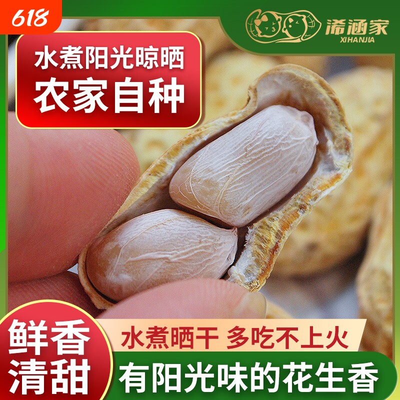 2025新水煮花生原味农家红皮蒜香五香奶油盐咸干带壳奶香健康袋装