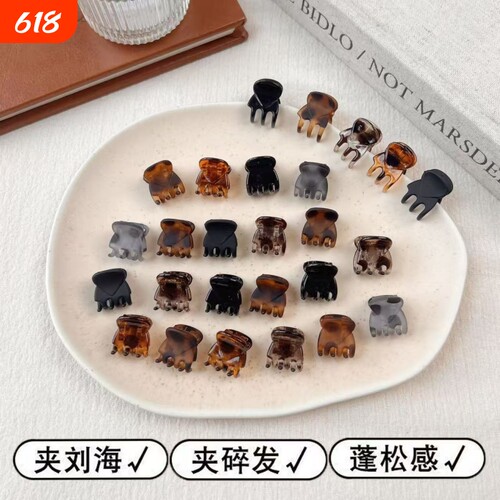 迷你小抓夹玳瑁复古刘海夹