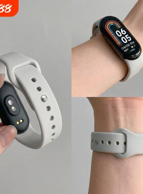 KASO适用小米手环10/9代硅胶表带Miband9液态硅胶手表带智能运动手表8NFC版新款透气替换腕带夏季黑色白色