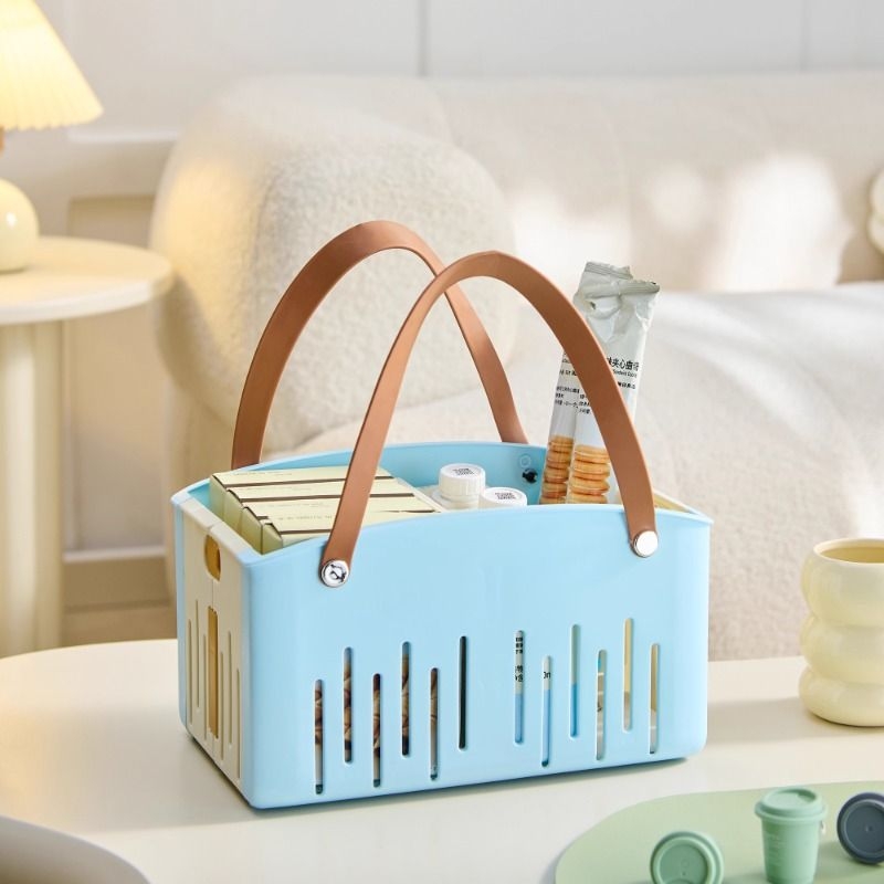 宿舍洗澡篮学生浴室浴筐洗浴洗漱用品收纳手提拎篮浴篮折叠沥水