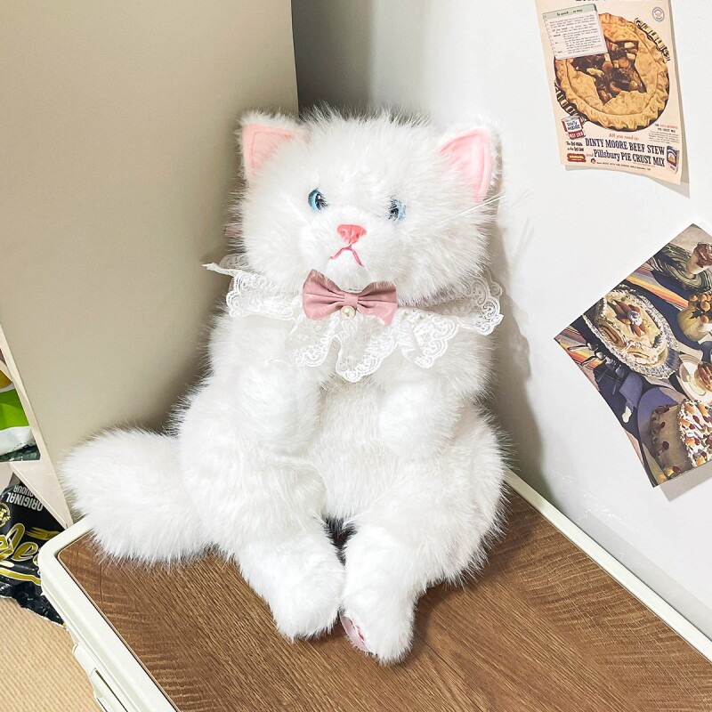 仿真布偶猫背包玩偶毛绒玩具小猫咪娃娃抱枕公仔玩具礼物毛绒白色