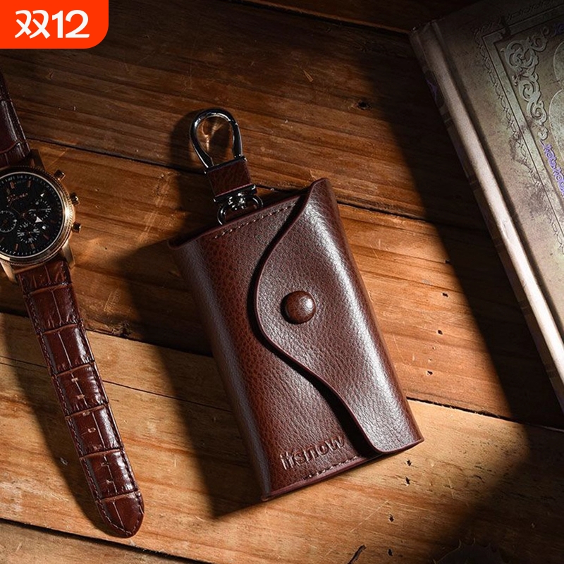 新款复古钥匙包腰挂男女士多功能家用便携大容量钥匙套收纳包精致