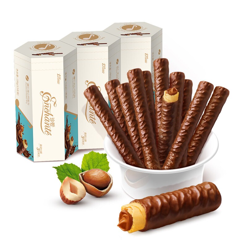 金帝香浓好吃经典奶香液块原味夹心巧克力棒年货节囤货送礼糖果