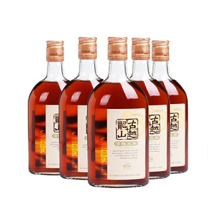 古越龙山绍兴黄酒清醇三年500ml*5瓶装绍兴酒花雕酒善酿半甜酿酒
