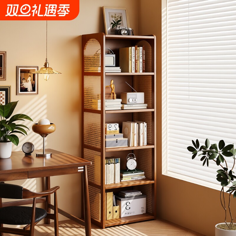 书架置物架落地多层客厅柜子储物柜小书柜靠墙边收纳架办公室台面