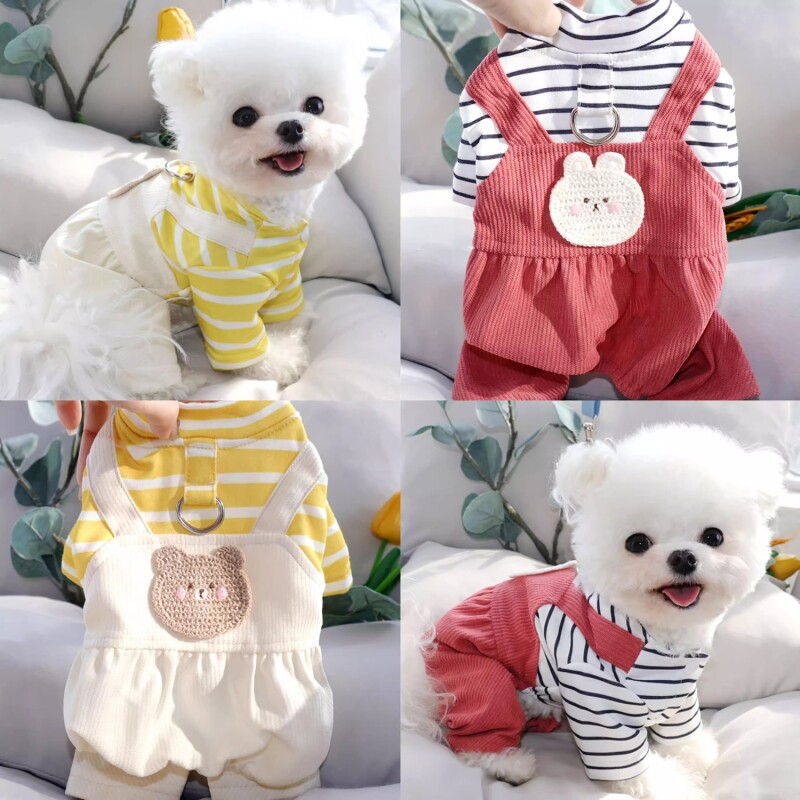 宠物四脚裤可牵引狗狗衣服泰迪比熊小型犬雪纳瑞约克夏春秋季薄款图片