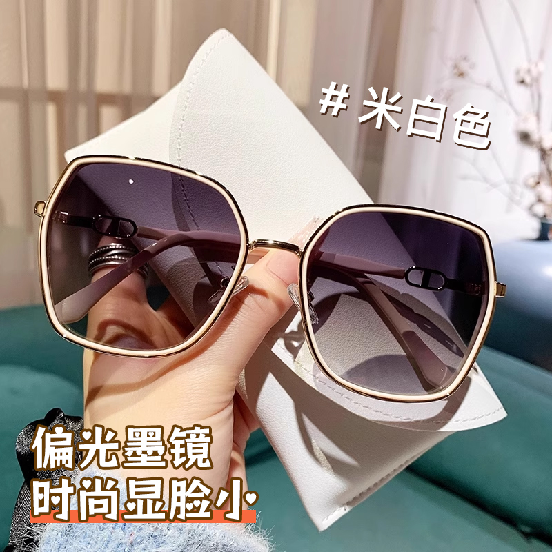 墨镜女款2025新款大框偏光适合方圆显脸小太阳镜闪粉设计防紫外线