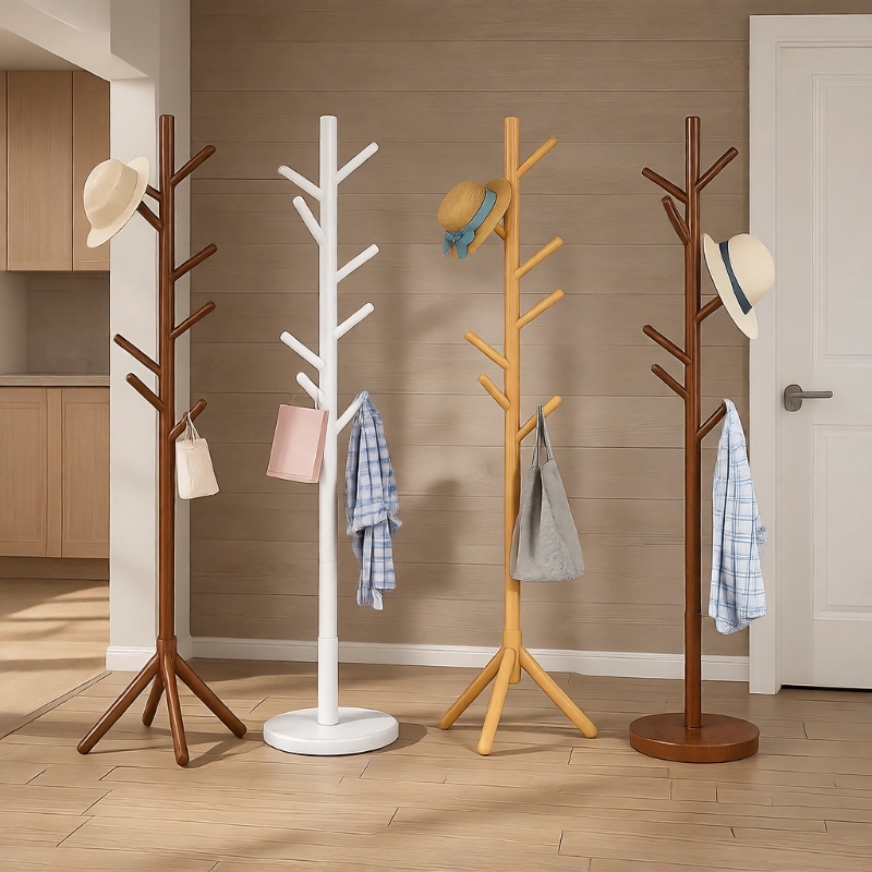 稳！精选热销！实木衣帽架