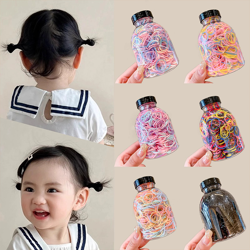 彩色一次性皮筋儿童高弹力不伤发发圈女童宝宝马尾橡皮筋发绳头饰
