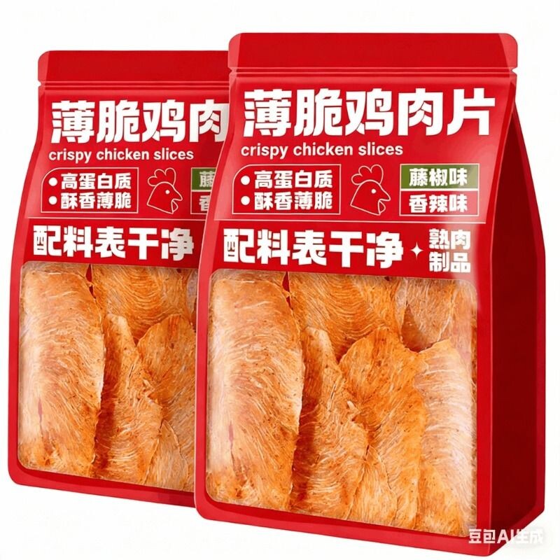 鸡肉脆片鸡胸肉鸡肉干低减解馋卡肥脂追剧薯片休闲零食官方旗舰店