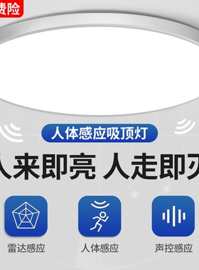 led声控灯感应灯楼道人体雷达楼梯灯吸顶灯过道走廊红外自动感应
