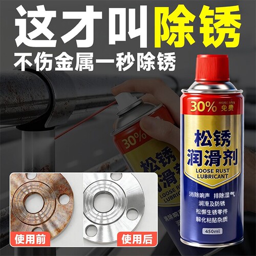 除锈剂金属清洗强力防锈去铁锈门轴合页门锁润滑螺丝生锈多功能