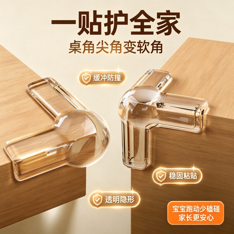 加厚硅胶防撞角桌角防磕碰安全图片