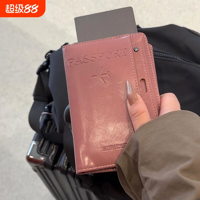 复古休闲时尚简约风证件包男女便携旅行防水卡位便携式钱包护照夹