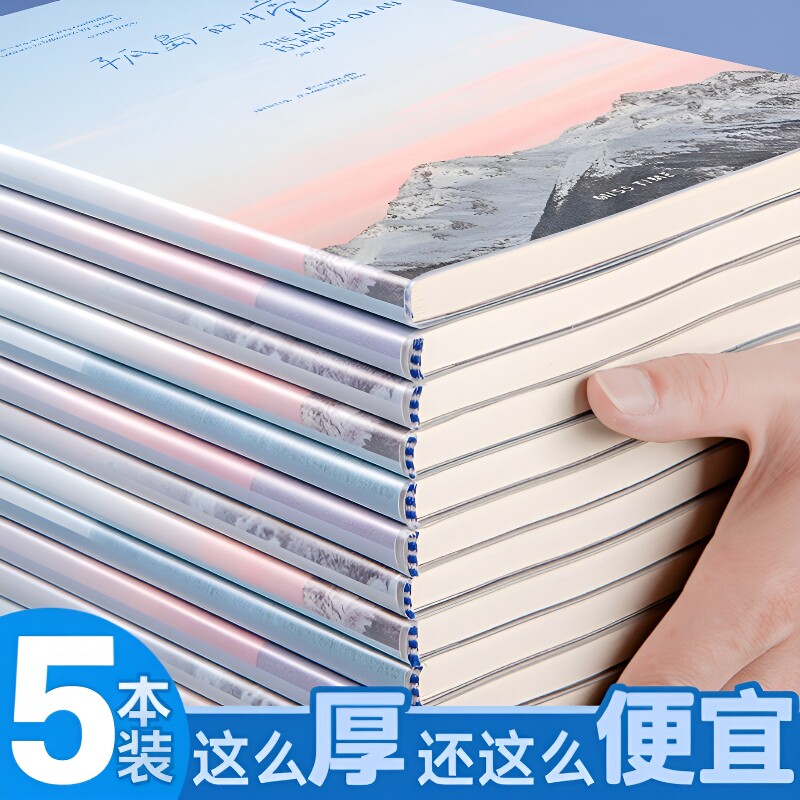 本子笔记本2025年高颜值胶套本b5新款大学生笔记专用本记事本专用课堂学习用品a4英语记录手工平摊防水超厚 - 实物图