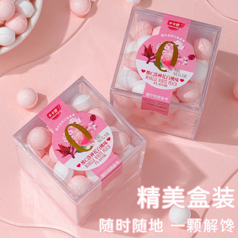 台航花香糖玫瑰香体接吻糖无糖清凉维C薄荷糖口气清新持久礼盒装
