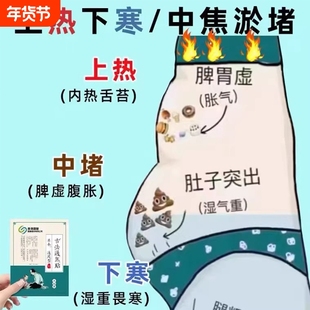 香港国医上热下热体胖中焦淤堵三焦不通古法通焦贴调理湿气脾胃