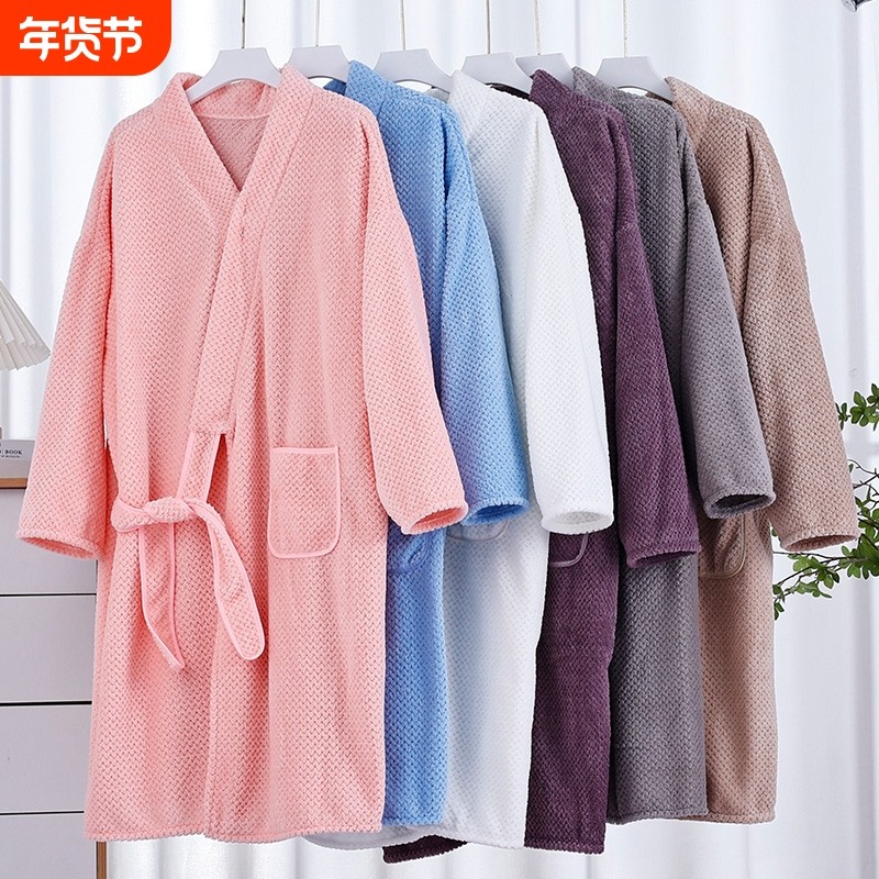 长袖浴袍女浴裙加厚浴巾洗澡吸水长款保暖秋冬季睡袍速干全身浴衣,居家布艺,浴裙/浴袍/浴衣,淘宝优惠券,粉丝福利购,淘宝优惠卷