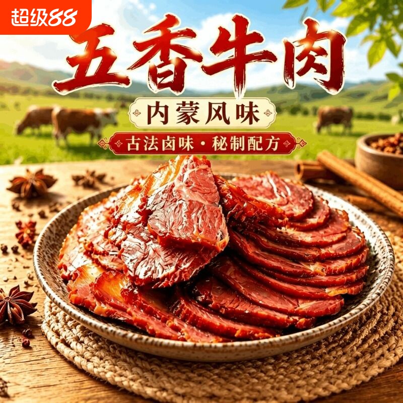 五香酱牛肉熟牛肉真空包装卤味零食内蒙风味宗酱牛肉熟食即食新鲜