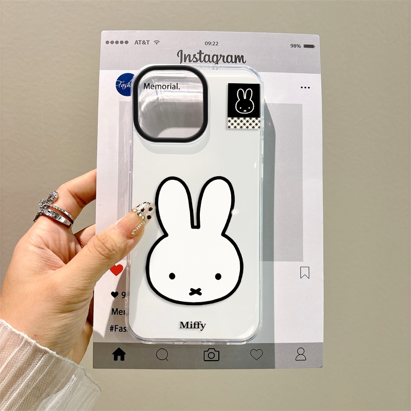 小米CIVI4PRO新款米菲兔15手机壳带挂绳iPhone14适用硬13大孔12ProMax少女心苹果16plus可爱OPPOk12s女款x90s