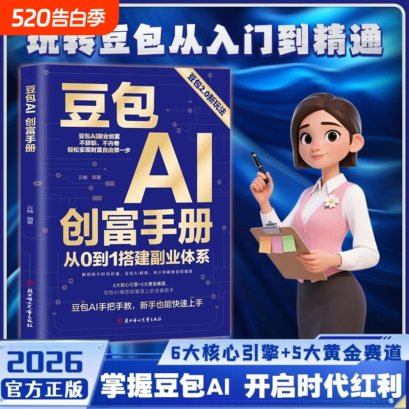 抖音同款豆包AI创富手册从0到1搭建副业体系2.0新玩法AI不辞